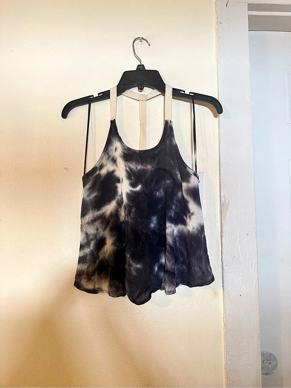 Vintage Havana Tie-Dye Tank Top in Black & White